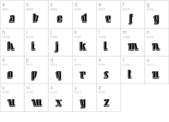 LittleDeuceCoupe lowercase a-z preview