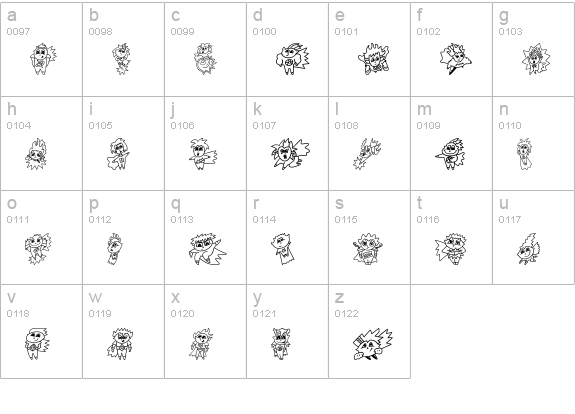 LittleHeroes lowercase a-z preview