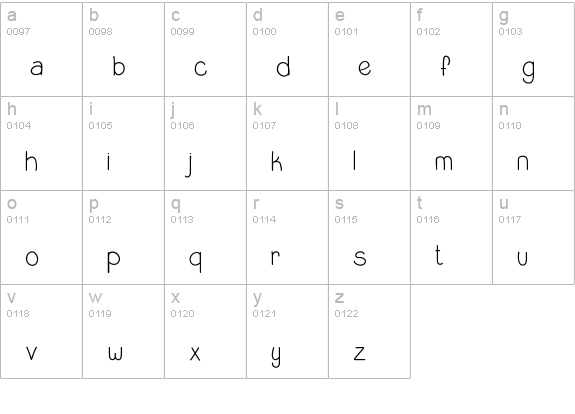 LittleMissPriss lowercase a-z preview