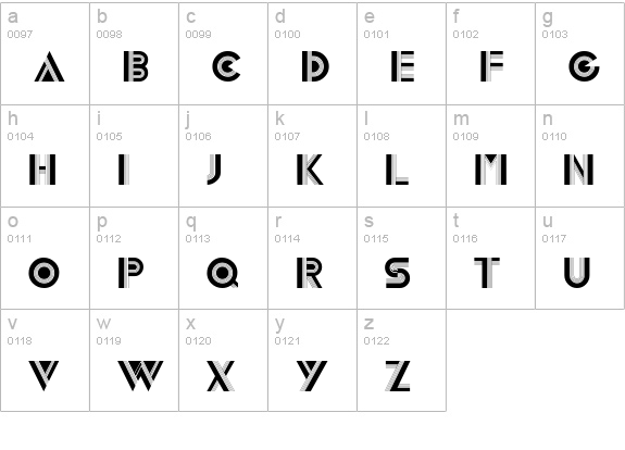 LivelyDisplayCaps lowercase a-z preview