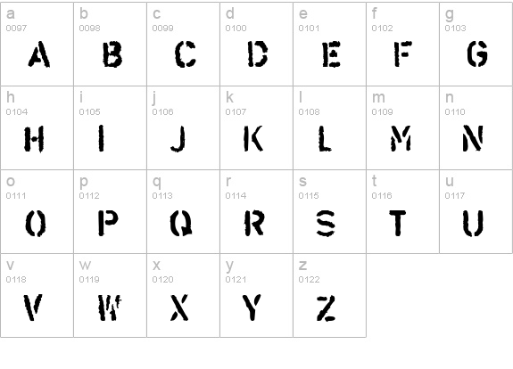 LLAlarm lowercase a-z preview