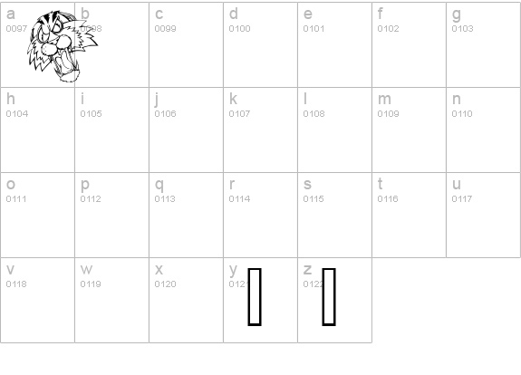 LM Animal Toons lowercase a-z preview