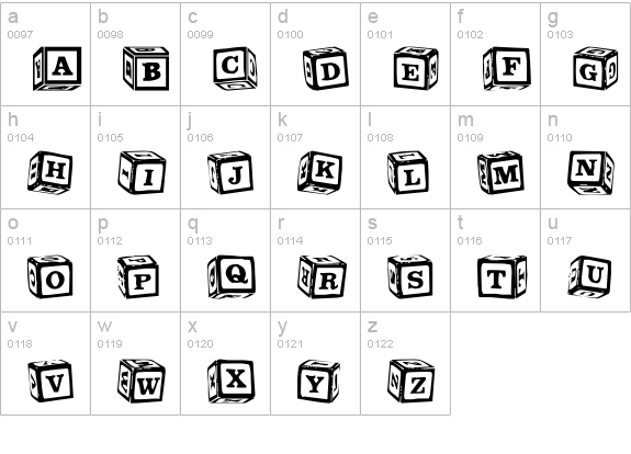 LMS Lance's Letter Blocks lowercase a-z preview