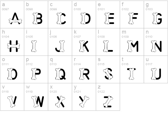 LMS This Font Is For The Dogs lowercase a-z preview