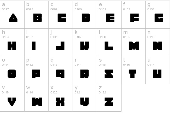 Lobo Tommy lowercase a-z preview