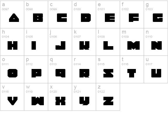 Lobo Tommy Expanded lowercase a-z preview