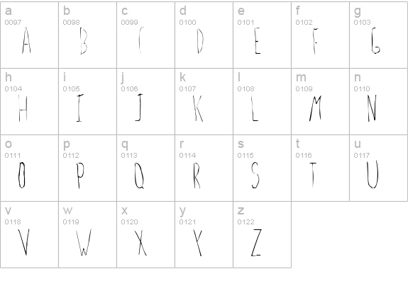 Lockjaw lowercase a-z preview