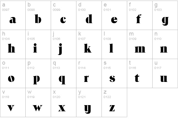 Locura Display SSi lowercase a-z preview