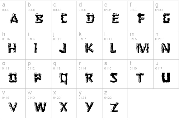 Logger lowercase a-z preview