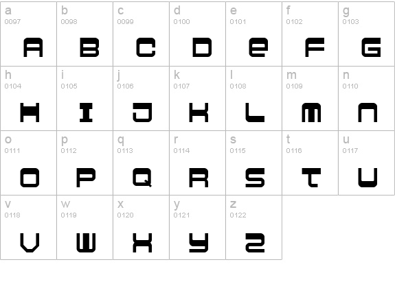 Logic lodger lowercase a-z preview