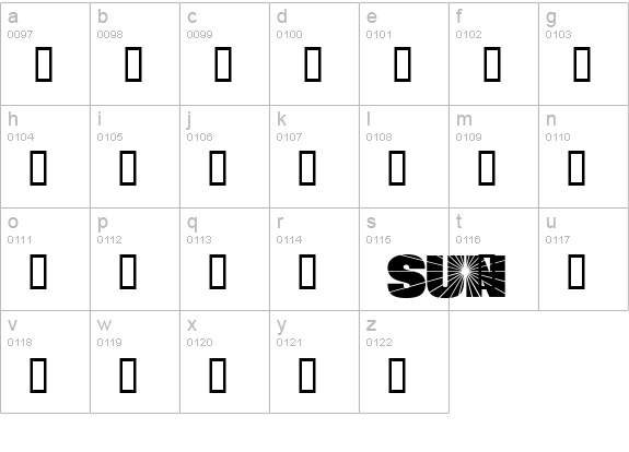 Logos Energy lowercase a-z preview