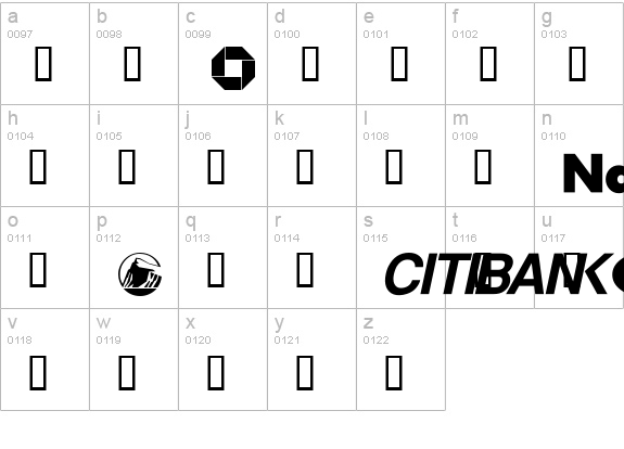 Logos Financial lowercase a-z preview