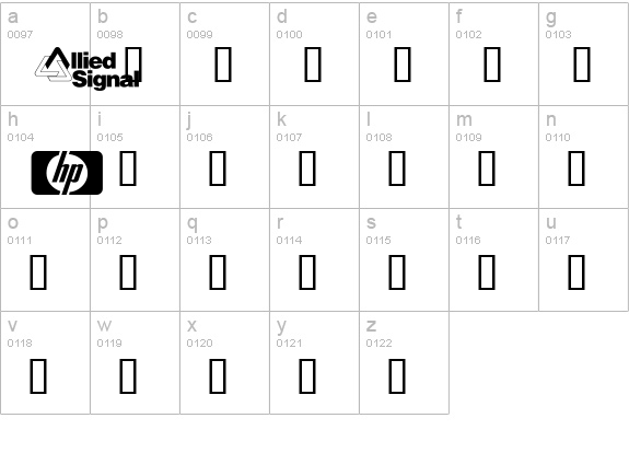 Logos Technology lowercase a-z preview