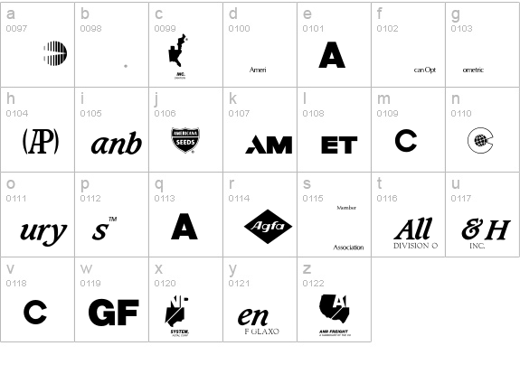 LogosCompanyP01 lowercase a-z preview