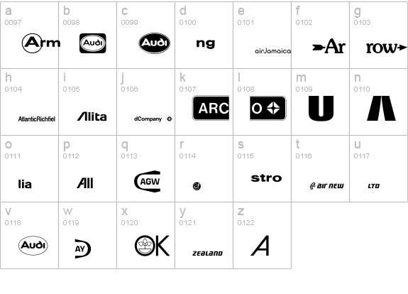 LogosCompanyP02 lowercase a-z preview