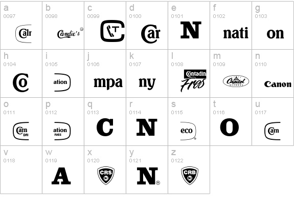 LogosCompanyP04 lowercase a-z preview