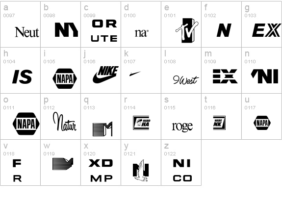 LogosCompanyP12 lowercase a-z preview