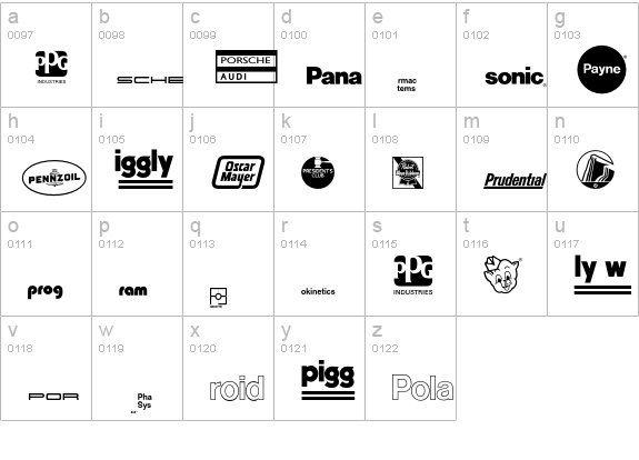 LogosCompanyP13 lowercase a-z preview