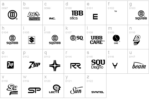 LogosCompanyP16 lowercase a-z preview