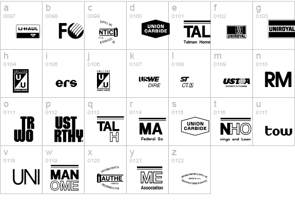 LogosCompanyP18 lowercase a-z preview