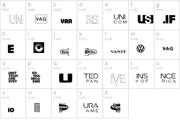 LogosCompanyP19 lowercase a-z preview