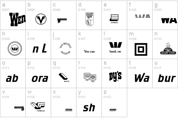 LogosCompanyP20 lowercase a-z preview
