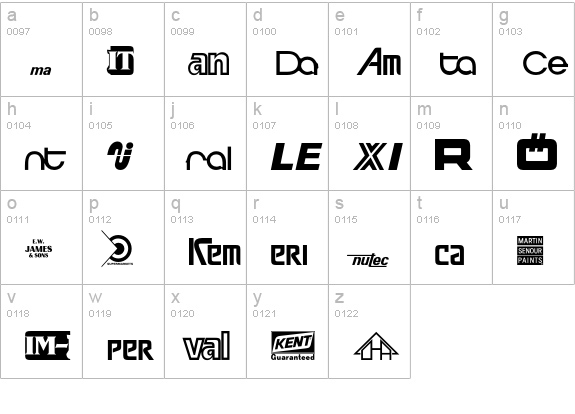 LogosCompanyP22 lowercase a-z preview