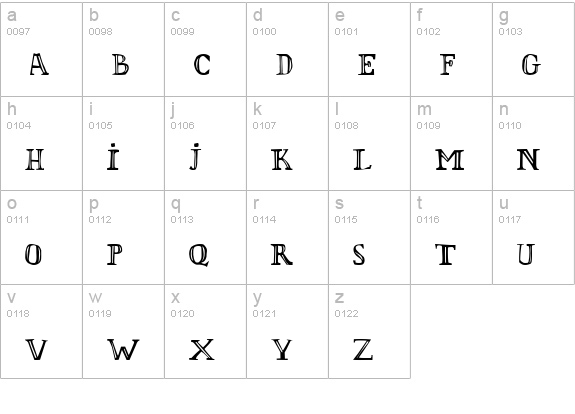 LOlivier lowercase a-z preview