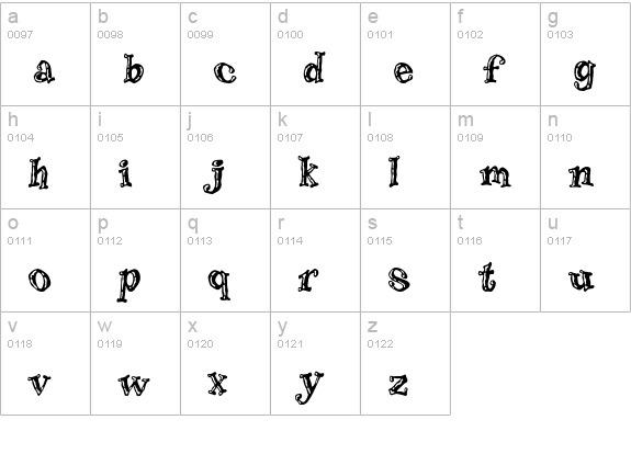 Lollygag lowercase a-z preview