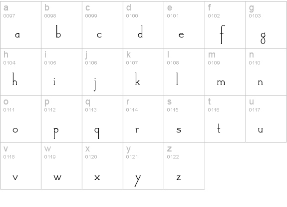 Londonderry Air NF lowercase a-z preview