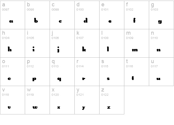 Long Ears MF lowercase a-z preview