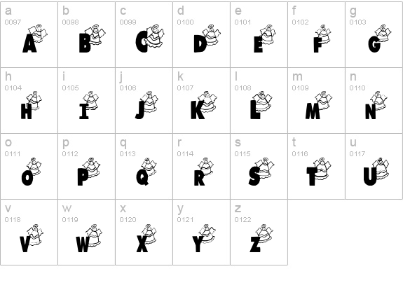 LosAngeles lowercase a-z preview