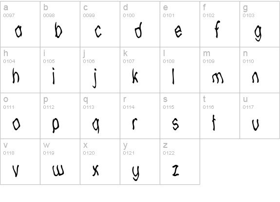 Lost at sea GM lowercase a-z preview