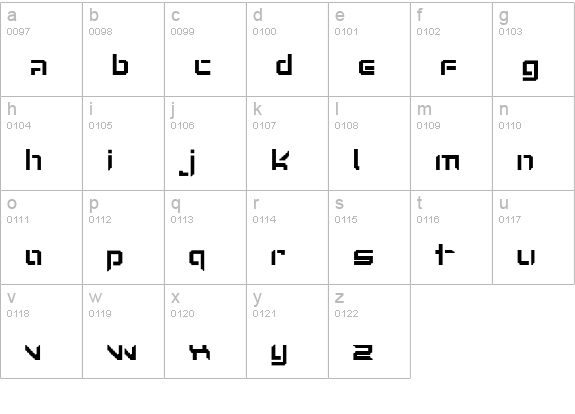 Lost Passenger lowercase a-z preview