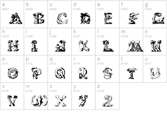 Lost World lowercase a-z preview