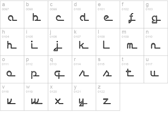 LostWages lowercase a-z preview