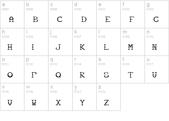 Louisbourg lowercase a-z preview