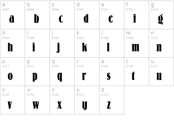 LouisCd-Bold lowercase a-z preview