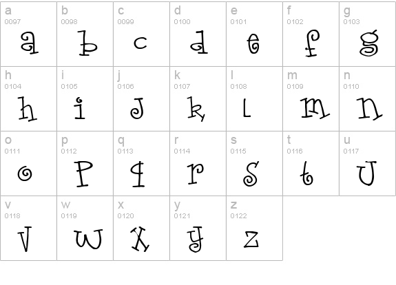 Love Letters lowercase a-z preview
