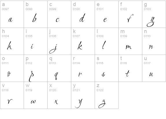 Love Light lowercase a-z preview