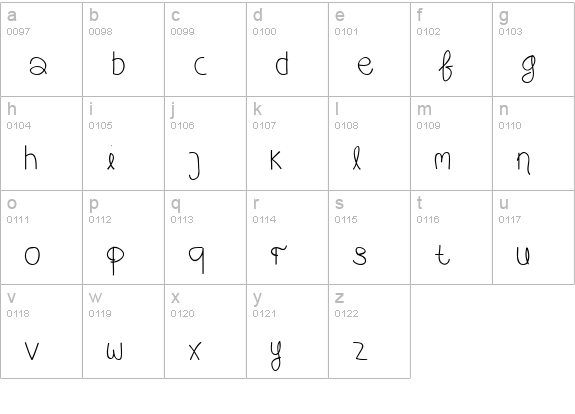 Love Me For A Reason lowercase a-z preview