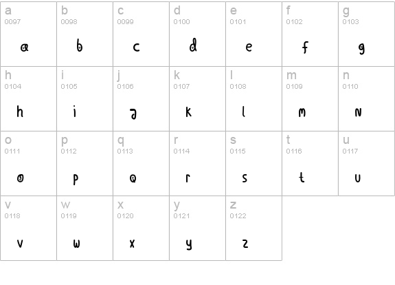 Love Me Tender lowercase a-z preview