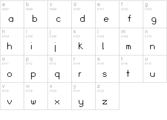 Love Parade lowercase a-z preview