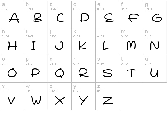 Love You Angel
 lowercase a-z preview