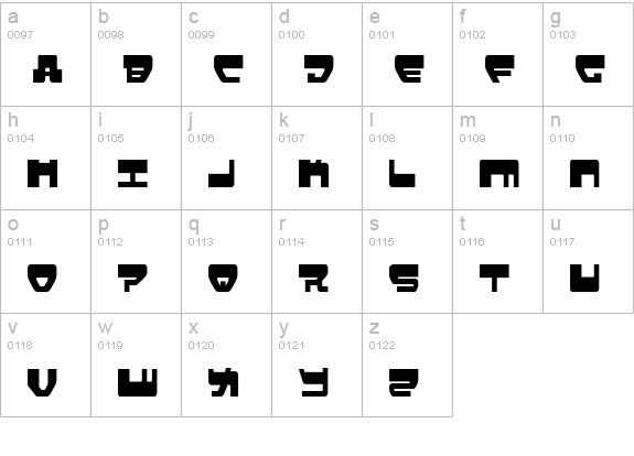 Loveladies Condensed lowercase a-z preview