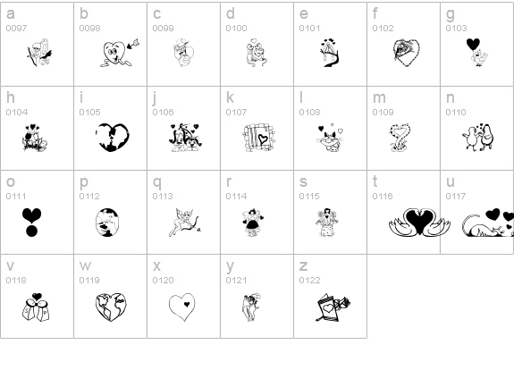 LovePoision lowercase a-z preview