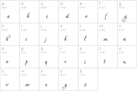 LoversQuarrelROB lowercase a-z preview