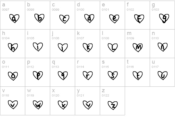 Loving you is another story. lowercase a-z preview