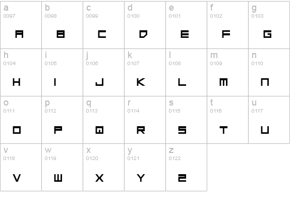 Low Gun Screen Bold lowercase a-z preview