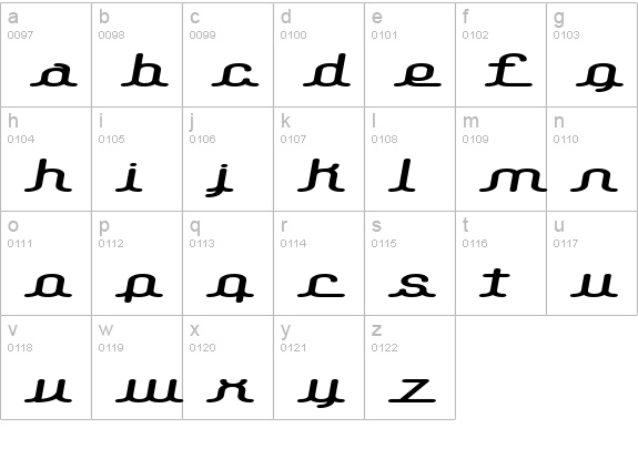 Lowdown BRK lowercase a-z preview